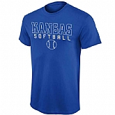 Kansas Jayhawks New Agenda Frame Softball WEM T-Shirt - Royal Blue,baseball caps,new era cap wholesale,wholesale hats